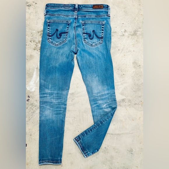 Ag Adriano Goldschmied DENIM Midi Ankle Leggings - Woman Sz 25R STRETCH - BLUE - Picture 6 of 15